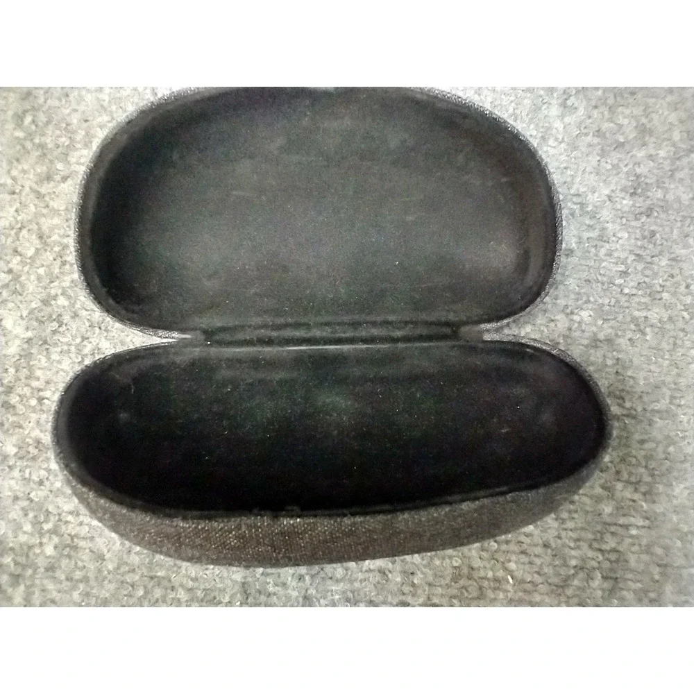 Oakley Sunglasses Hard Case Charcoal Grey Woven Fabric Ellipse Logo Storage